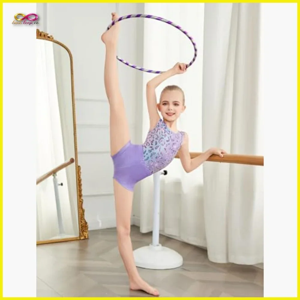Sparkly Leopard Print‎ Gymnastics Leotard Set with Shorts and Scrunchie